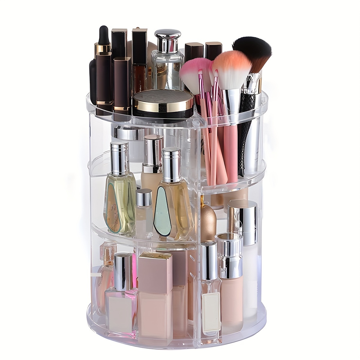 26-space Acrylic Makeup And Nail Art Tool Organizer - Clear