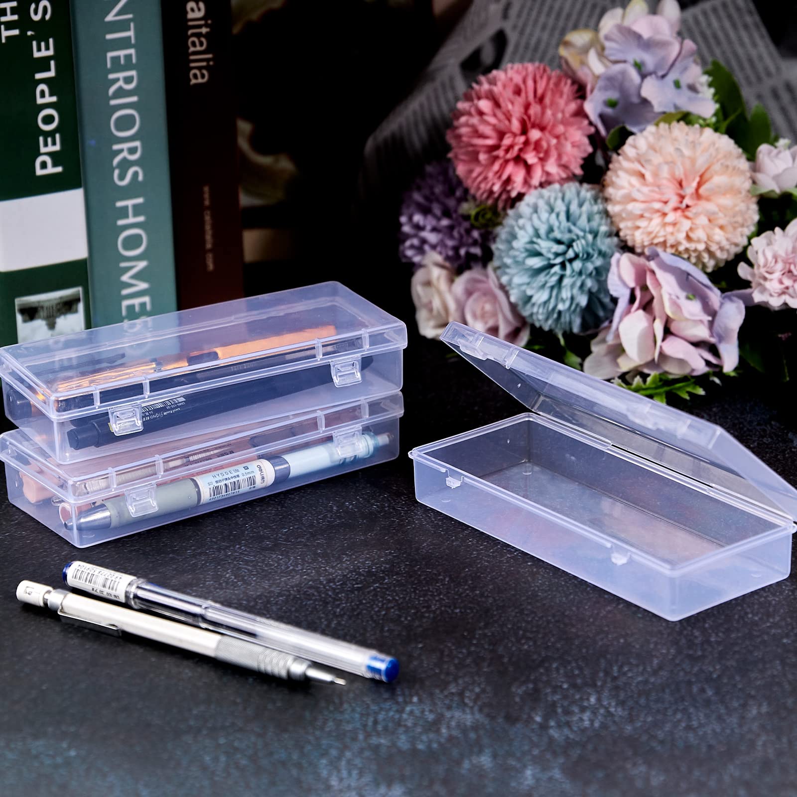 Clear Pencil Box, Plastic Large Capacity Pencil Boxes 2 Layer With Buckle  Tight Lid, Portable Art & Craft Storage Organizer Box - Art Sets -  AliExpress