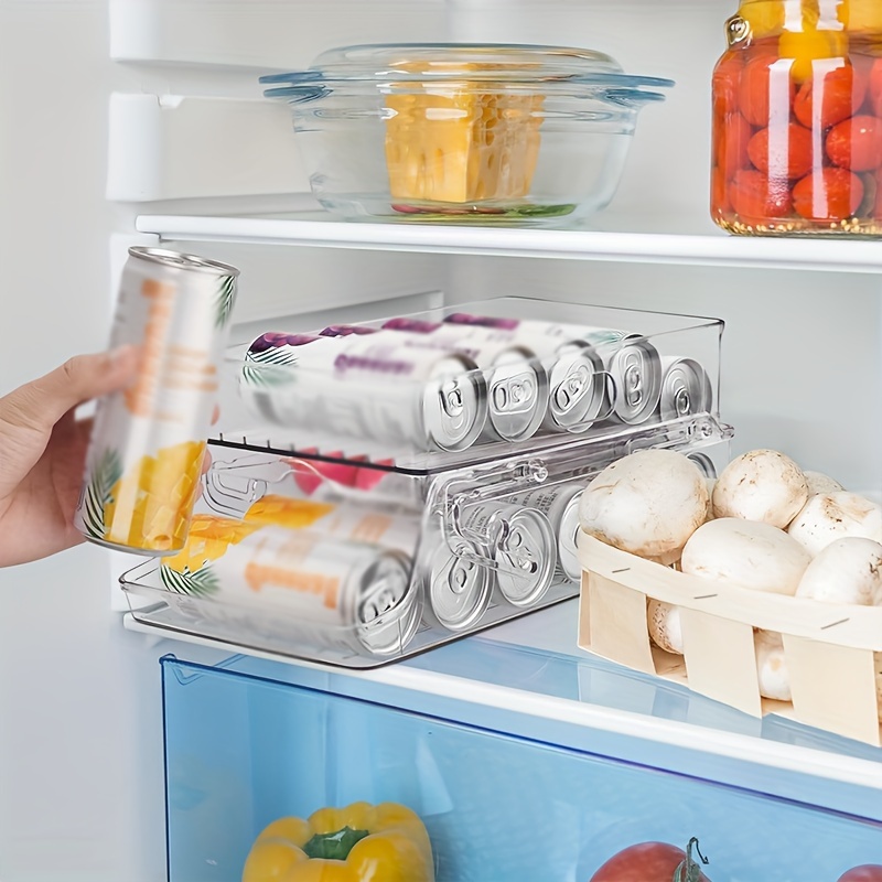 Dispensador apilable de latas para refrigerador con capacidad para