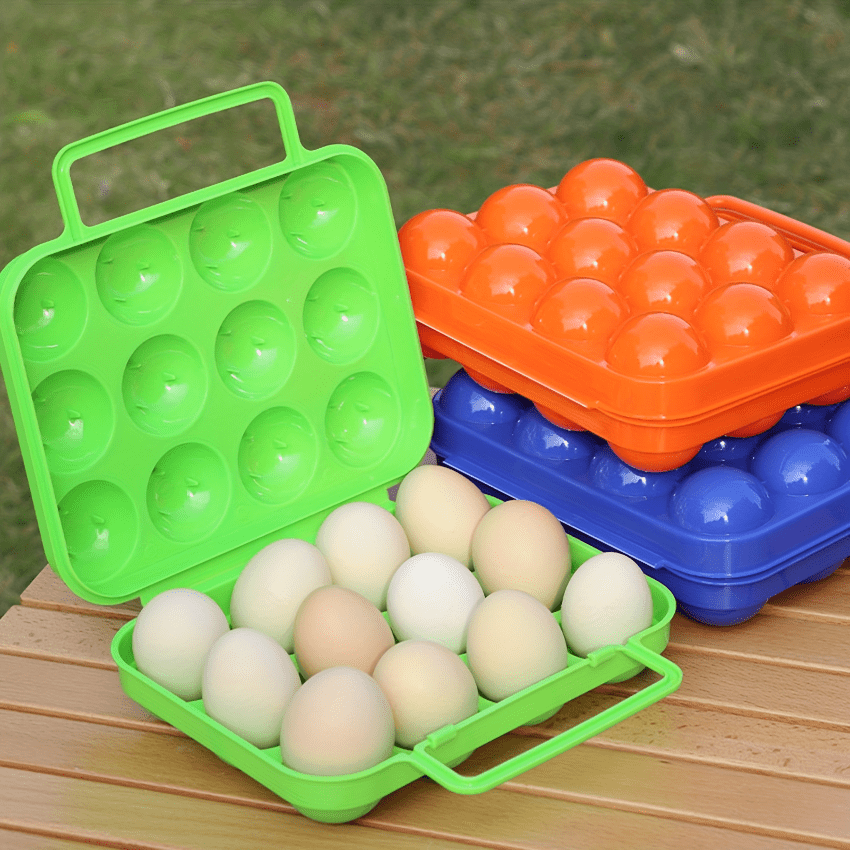 Plastic 15-grid Egg Holder, Transparent Single-layer Egg Storage Container,  Refrigerator Storage Box With Crash-proof Design, Portable Egg Carrier