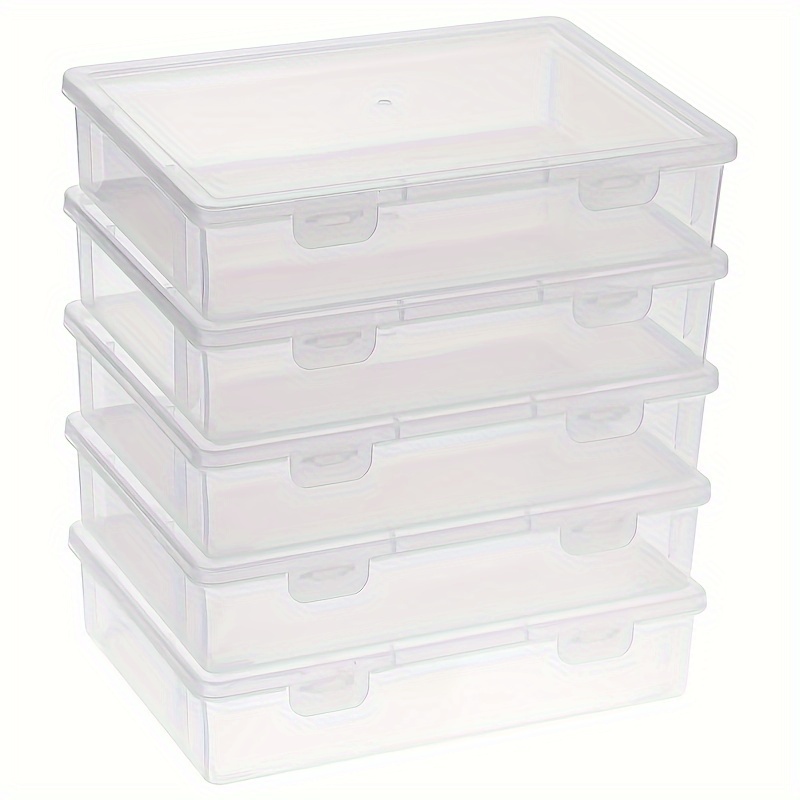 Blulu - Caja organizadora de plástico transparente de 12 piezas con cierre  a presión, mini pequeños contenedores