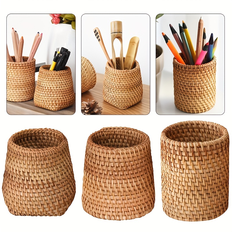 Handmade Rattan Woven Storage Basket Small Rectangular Gift - Temu