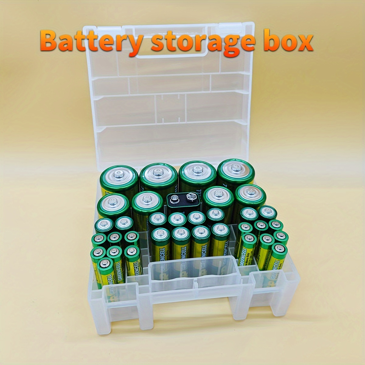 1 Boîte De Rangement De Batterie Transparente, Peut Stocker 24 Piles Aa Ou  24 Piles Aaa. Boîte De Rangement Résistante Aux Chocs Et À L'usure Pour La  Maison, Adaptée Pour Stocker Des