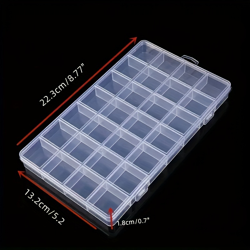 1pc Transparent Plastic Storage Box With Hook, Rectangle Shape