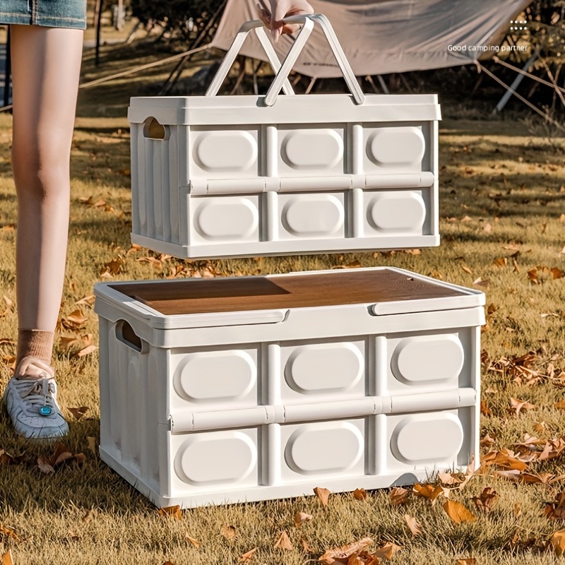Collapsible Storage Box Crate With Lid Folding - Temu