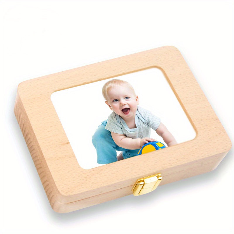 Caja de almacenamiento de dientes de madera para bebés y niños, organizador  de madera para dientes, almacenamiento de madera para dientes de leche, caja  de cordón Umbilical - AliExpress