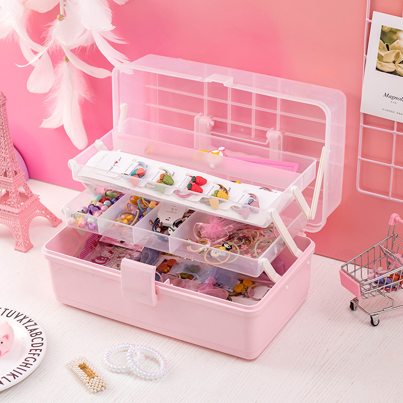 Desktop Cute Storage Box With Diy Stickers Double Decker - Temu