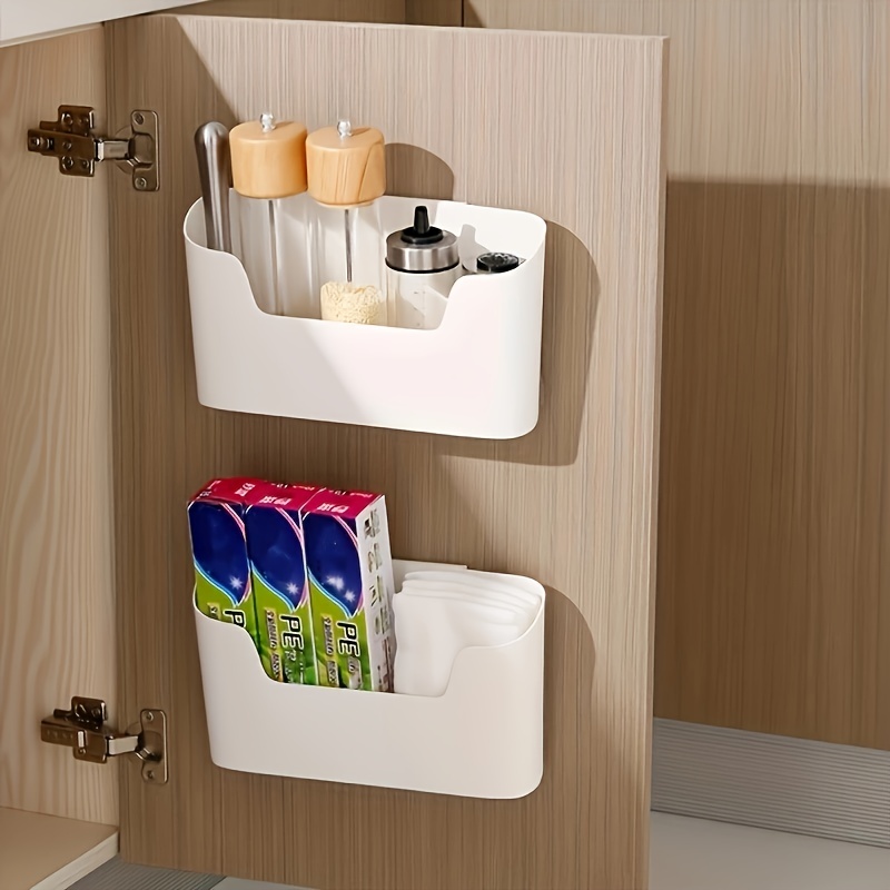 CLEARANCE sale]Wall-mounted Clamshell Storage Box Bathroom Organizers  Storage Self-Adhesive Easy to Install White Cotton Swab Holder Cotton Ball  Cotton Pad Dispenser 