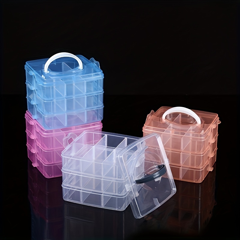  OUTUXED 36 Grids Clear Plastic Organizer Box with