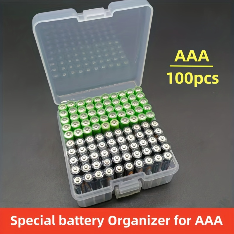 Boîtes de Rangement de Piles en Plastique à 10 Fentes, Boîtier Transparent  Blanc et Rigide pour AAA/AA/18650 - AliExpress