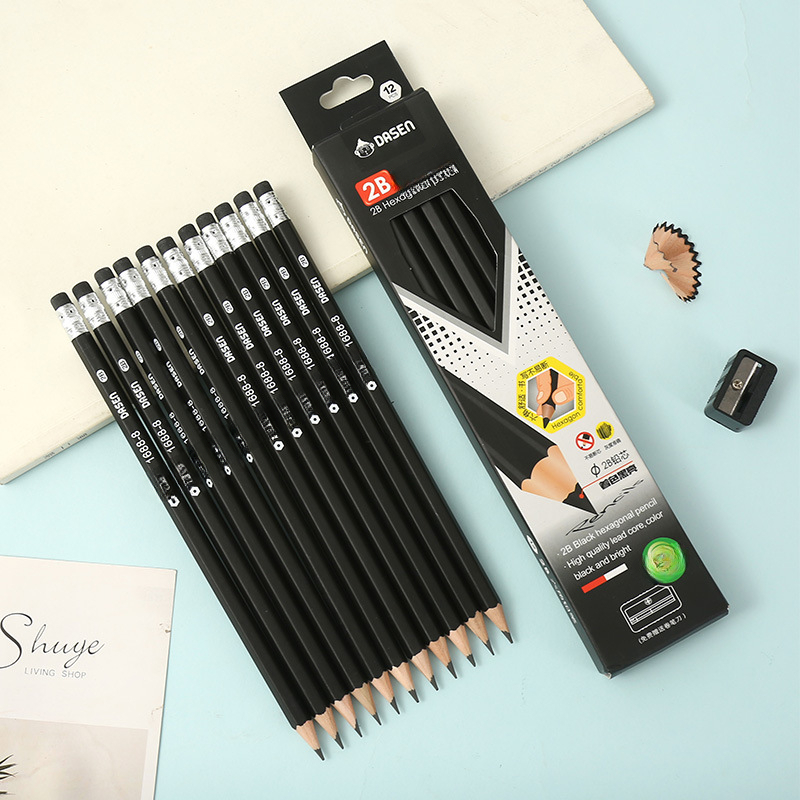 DELI Graphite Pencils for School 1 Box(12PCS) HB/2B Office Pencil Drawing  Pencil Set Pencils