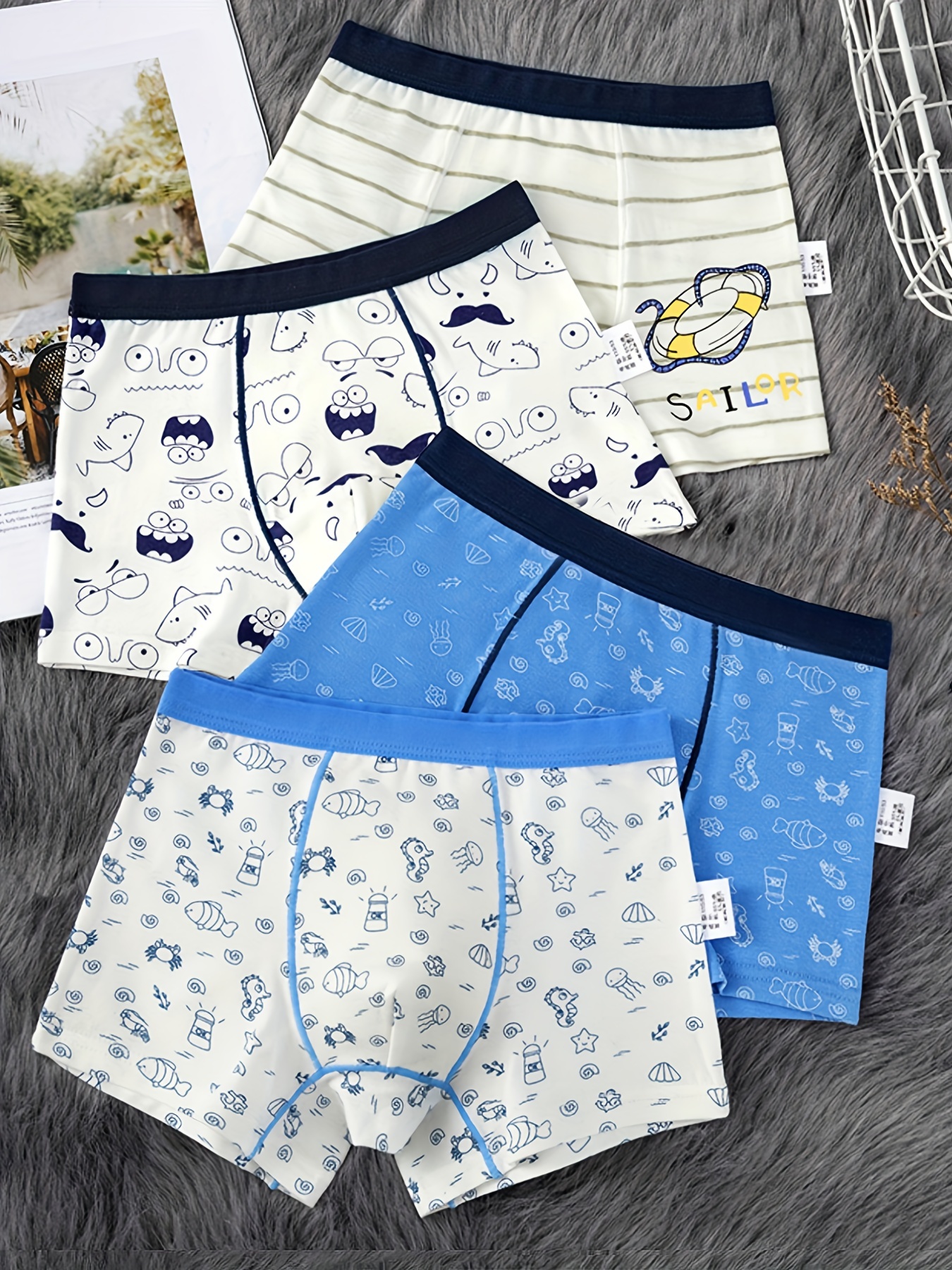 Boy Short Floral Underwear - Temu