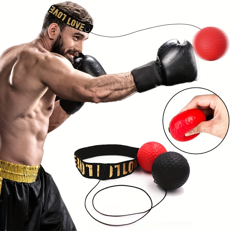 Balles d'entraînement réflexes de boxe, balle de boxe speed fitness punch avec  bandeau réglable balle d'entraînement pour la boxe, le MMA et le kickboxing  à la maison et à l'extérieur 