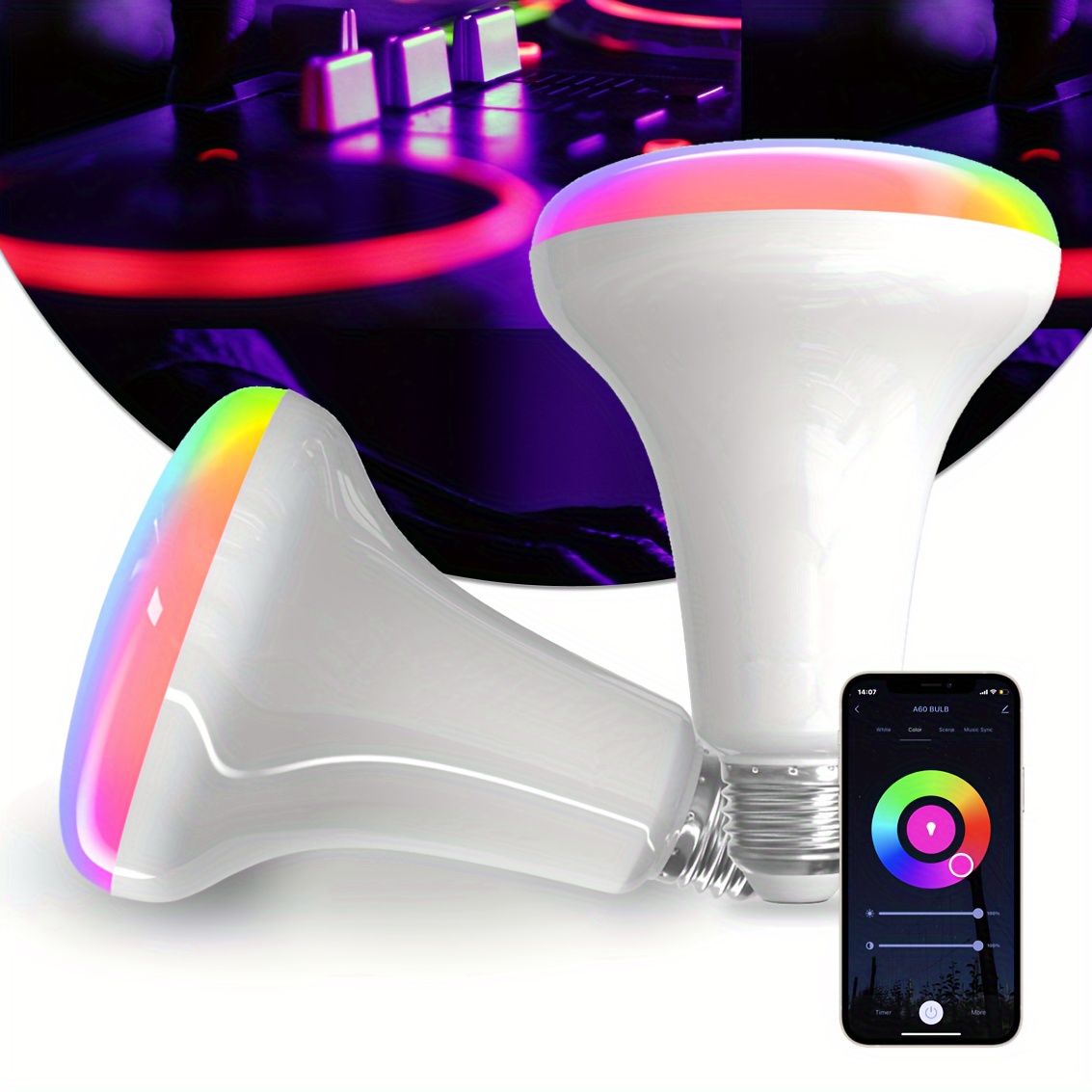 Comprar Bombilla inteligente Bombilla LED WiFi regulable que cambia a todo  color Compatible con Alexa/Google Home E27 1-5 paquetes