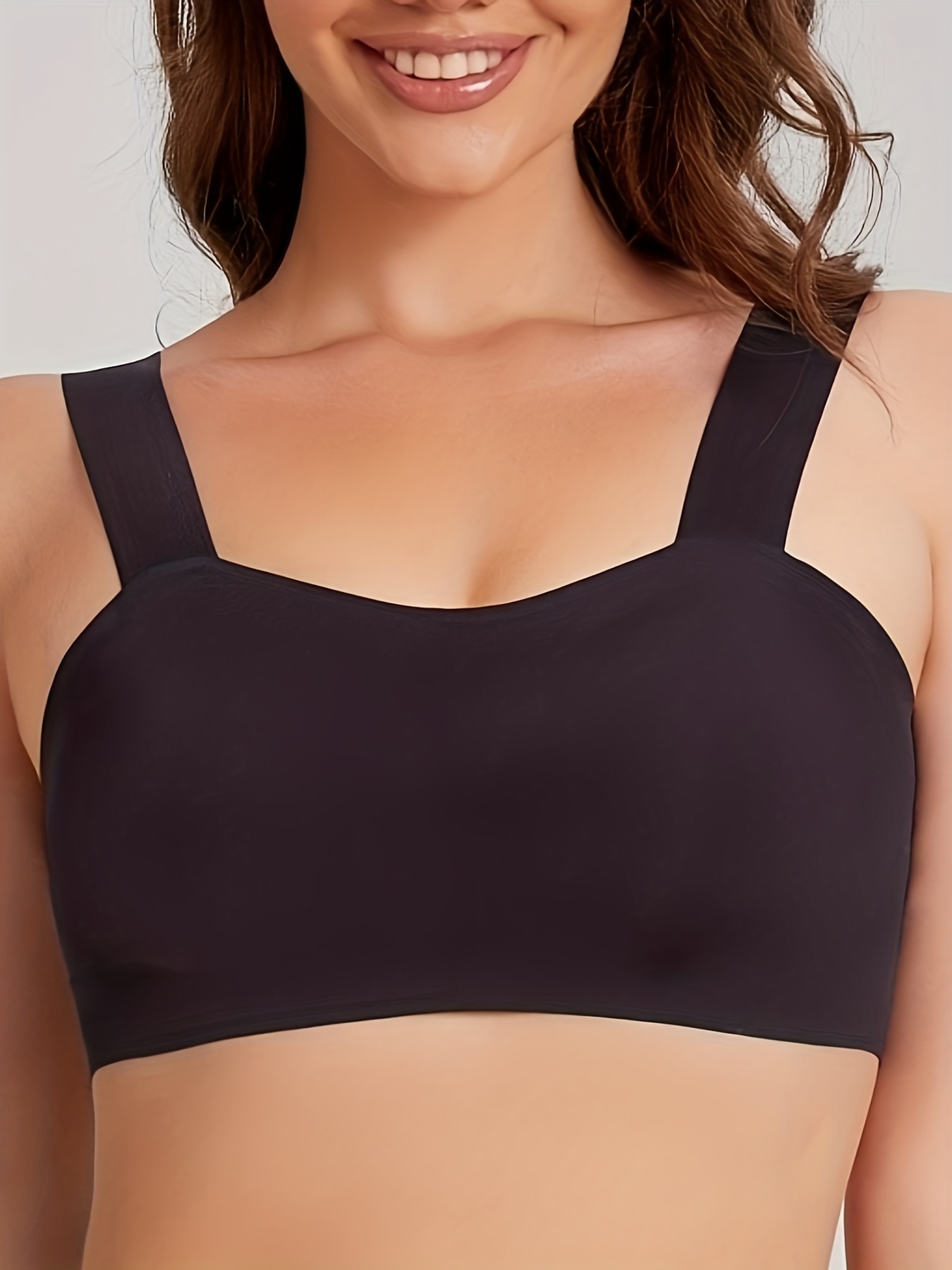 2pcs Athletic Camisoles With Breathable Removable Padded Cups For Drooping  Breasts, No Traces
