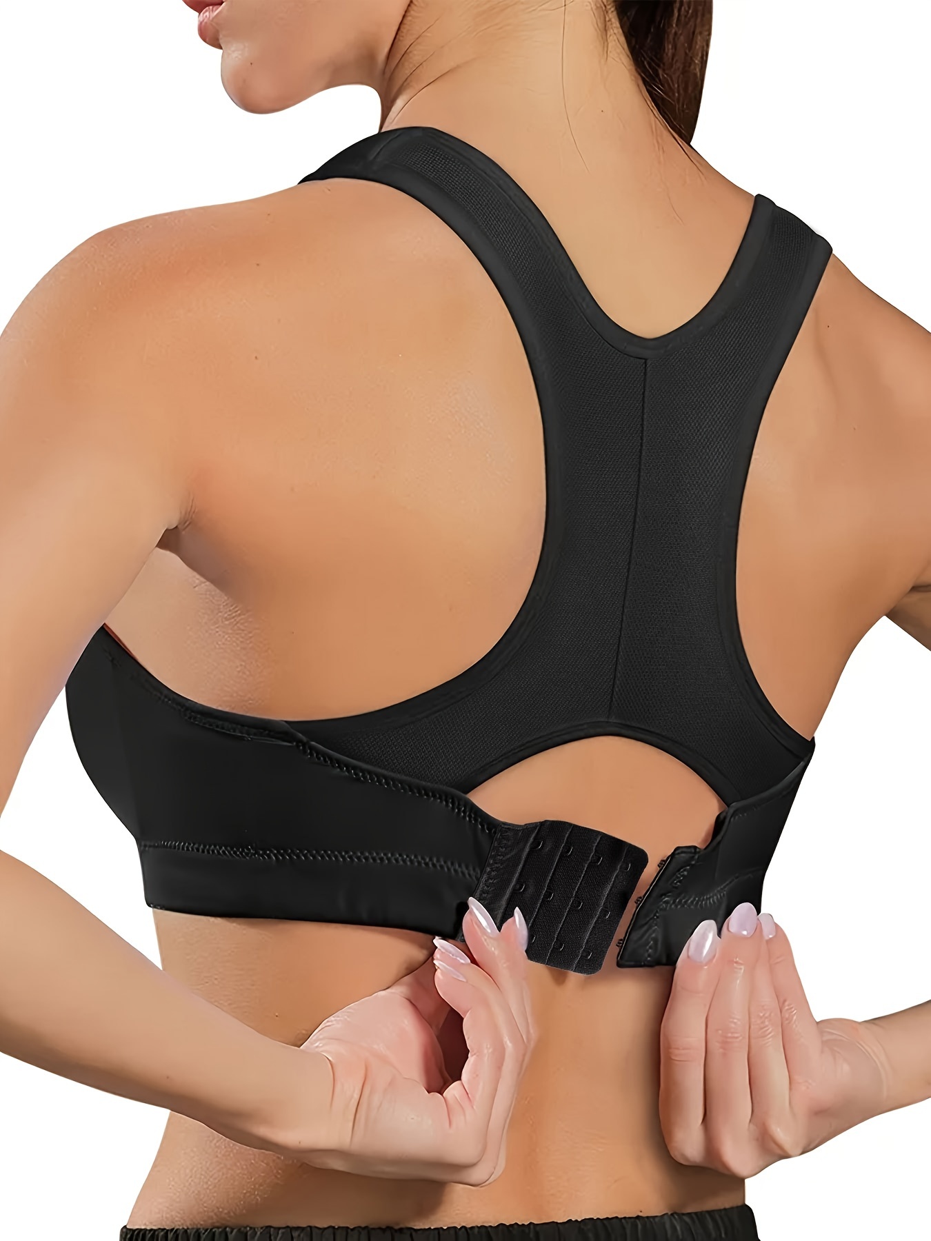 Black Push Up Hollow Out Sexy Sports Bra, High Impact Yoga Fitness Workout  Crop Tank Tops Con Almohadilla Extraíble En El Pecho, Activewear Para Mujer