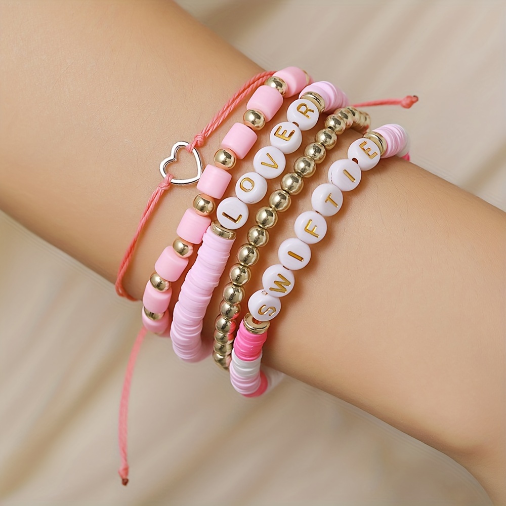 12 Styles Friendship Bracelet Kit String Letter Beads Three - Temu