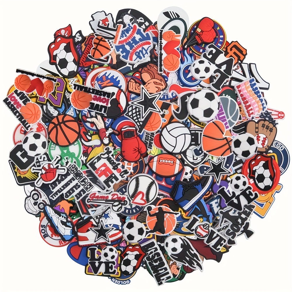  Letters Numbers and Sports Charms for Clog Shoe Decoration,  Basketball Baseball Hockey Softball Soccer Football Gift for Boys Kids  Teens and Adults : Clothing, Shoes & Jewelry