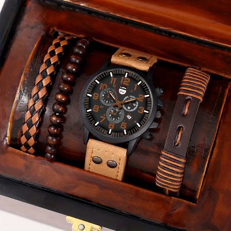 reloj hombre Conjunto de reloj de pulsera con personalidad para