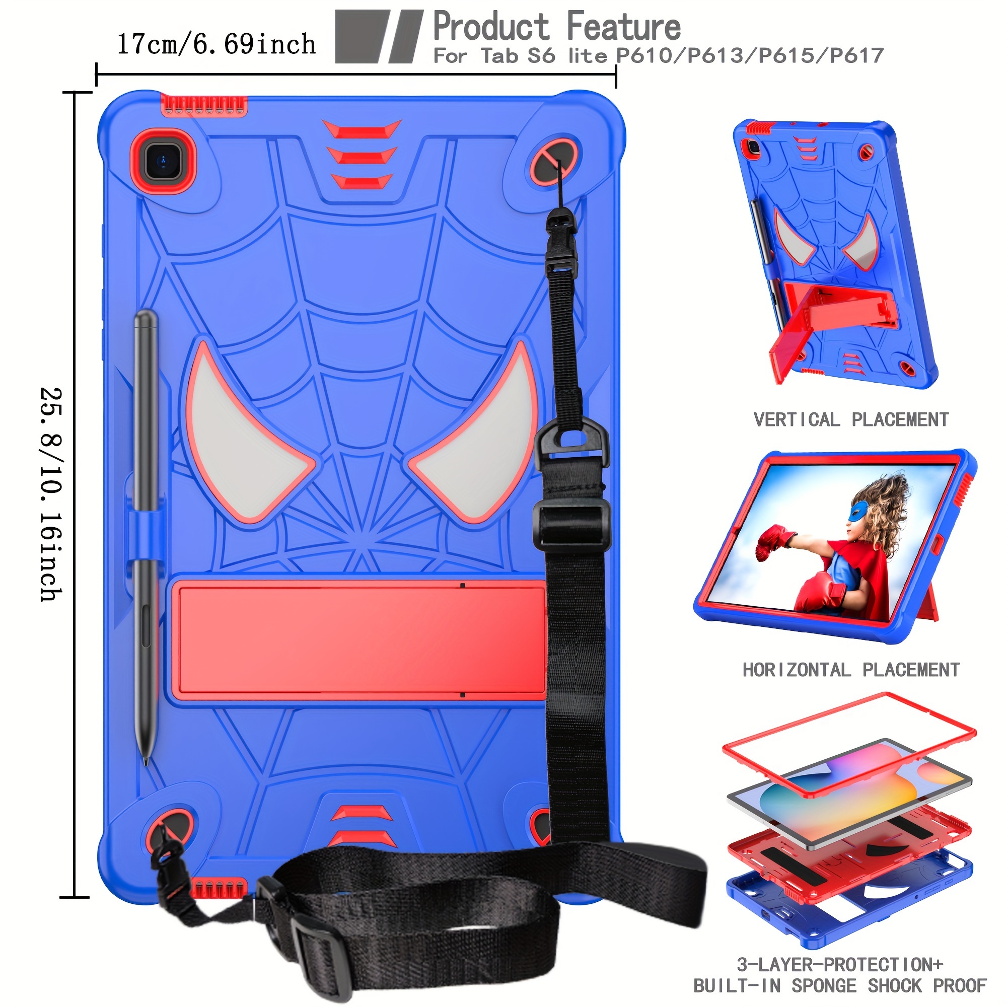 Spider-Man Shockproof Case Kid Cover For Samsung Galaxy Tab A8 10.5 sm X200  X205