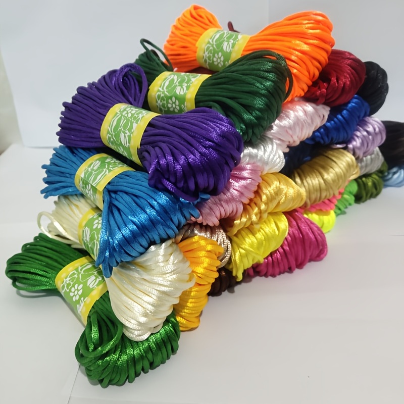 10Rolls 2MM 10 Colors Nylon Macrame Cord Chinese Knotting Braided Kumihimo  Beading String Thread DIY Jewelry Making
