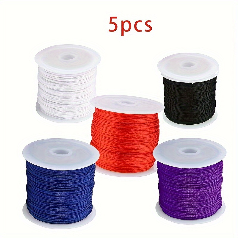 0.8mm 49 Yards Corde de nœud Perle Perle Fil Coloré Craft String Wire Rope