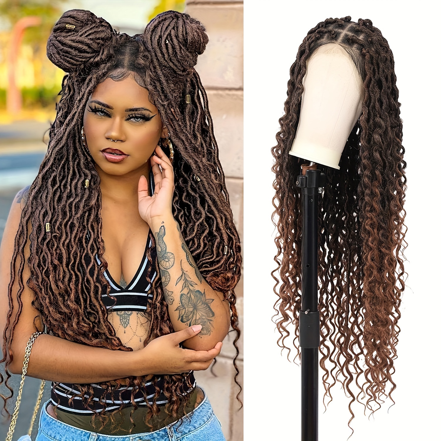 Synthetic wig outlet knots