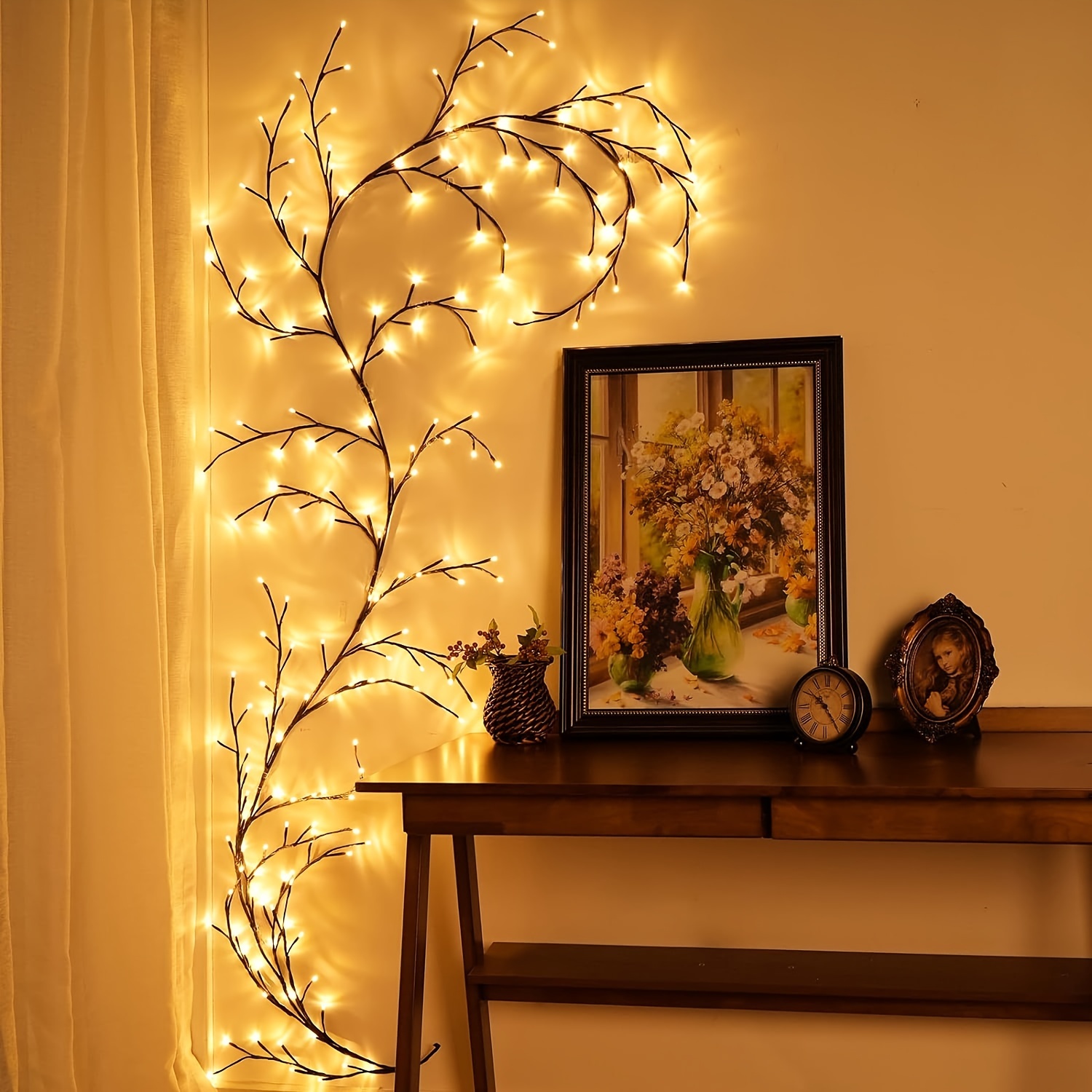 96led Tree Branch Light For Desktop Wall Decoration 8 Modes - Temu