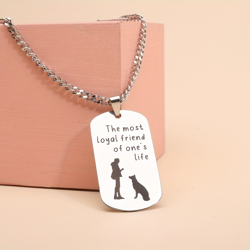 Unisilver dog shop tag necklace price