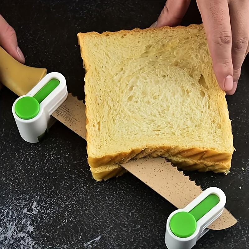 Cortador de pan, cortador de pan plegable, cortador de pan tostado, cortador  de pan plegable ajustable para cortar pan (1 unidad, blanco)