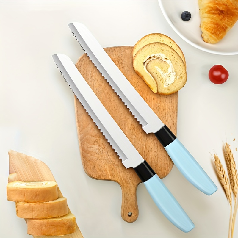 7.8 Cuchillo De Pan Dentado De Acero - ¡Perfecto Para Cortar Queso, Pastel  Y Más!