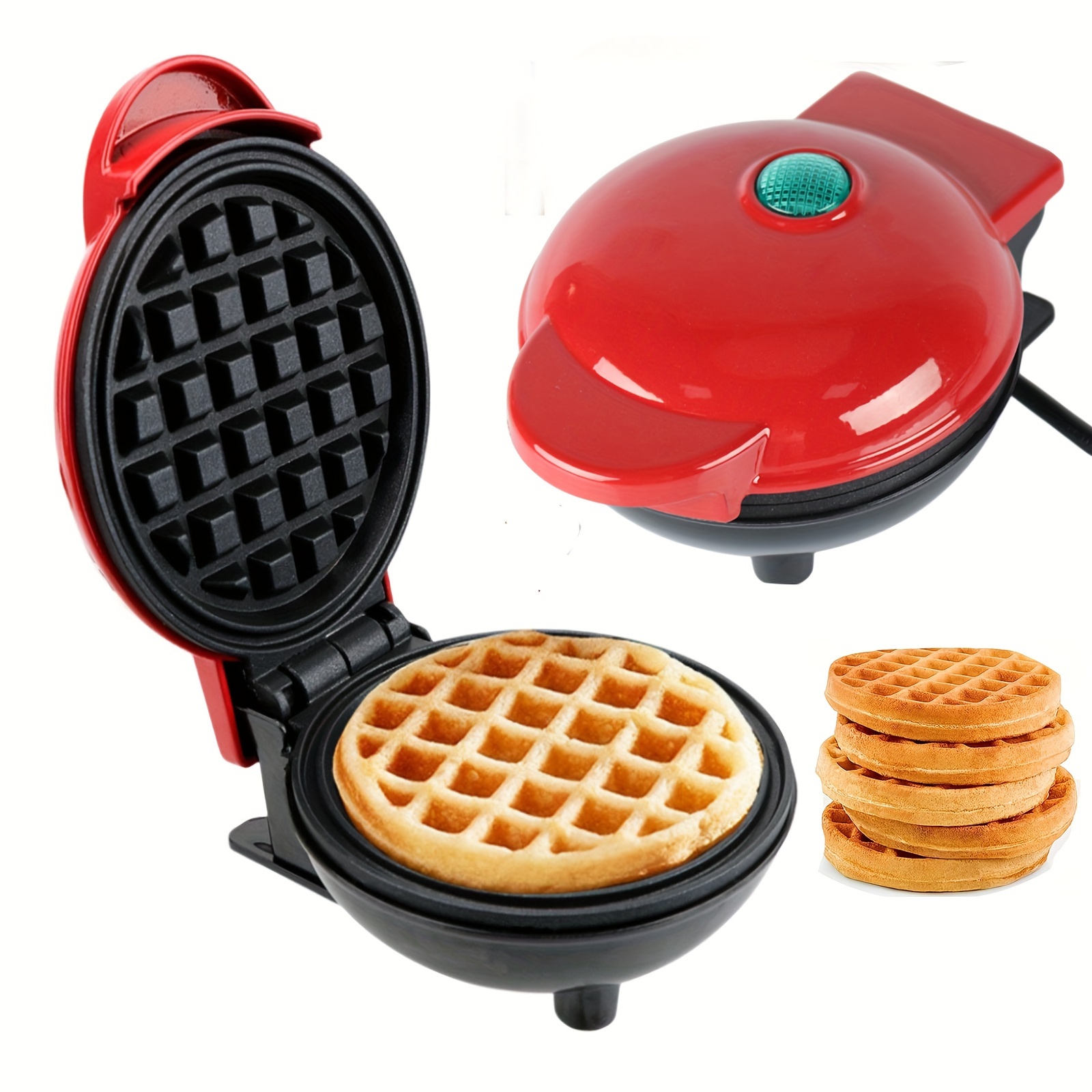 US Plug Mini Máquina de Cocinar Waffles Produce 7 Formas - Temu