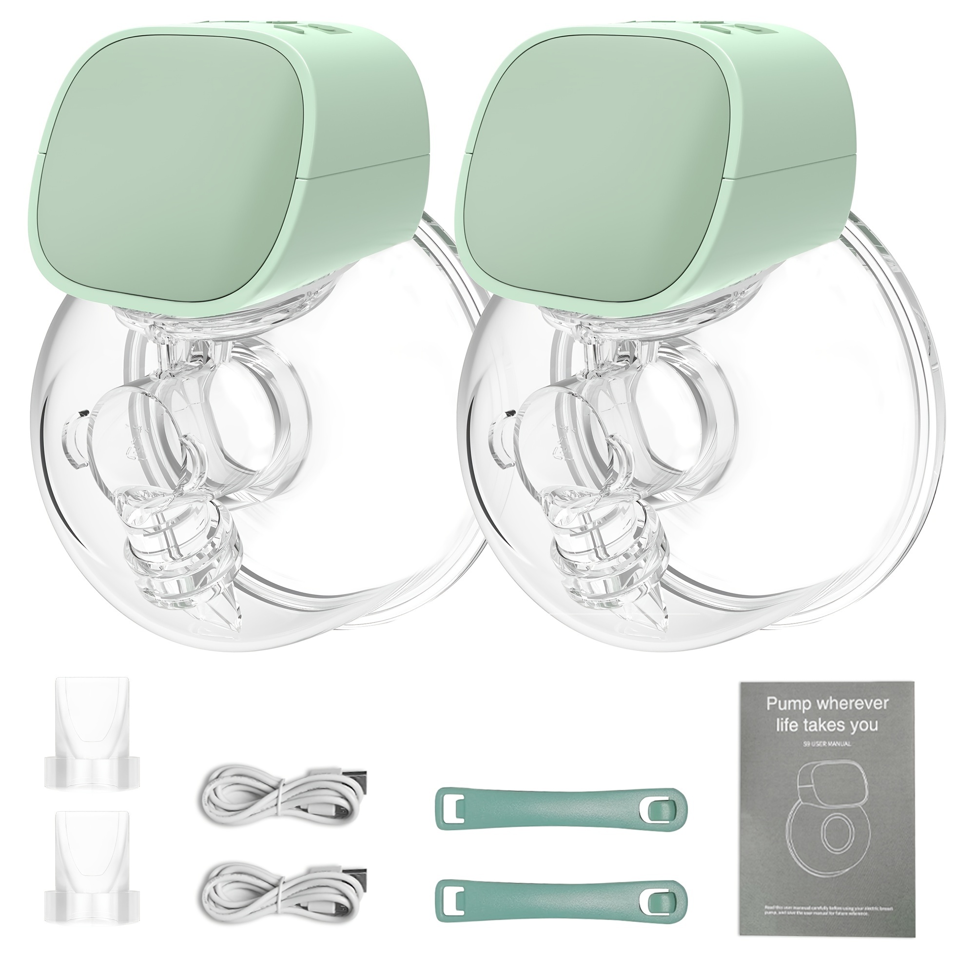  Wearable Breast Pump, Hands Free Breast Pump with 4 Modes & 9  Levels, LED Display, Leak-Proof, Low Noise Painless Electric Portable Breast  Pump, Invisible in Bra Breast Pump 2 Pack(18/20/24mm
