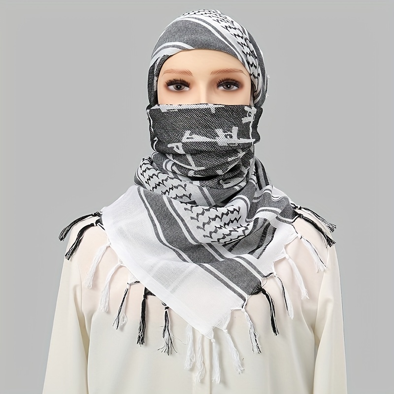 Arab Men's Headscarf Keffiyeh Adult Headdress Shemagh Square