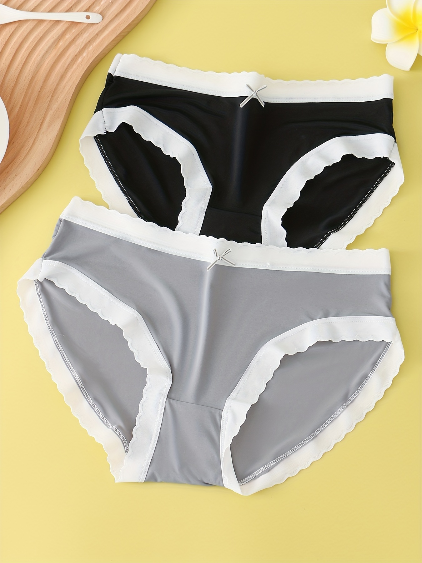 Toddler Girls Mixed Color Briefs Solid Color Bottoming - Temu