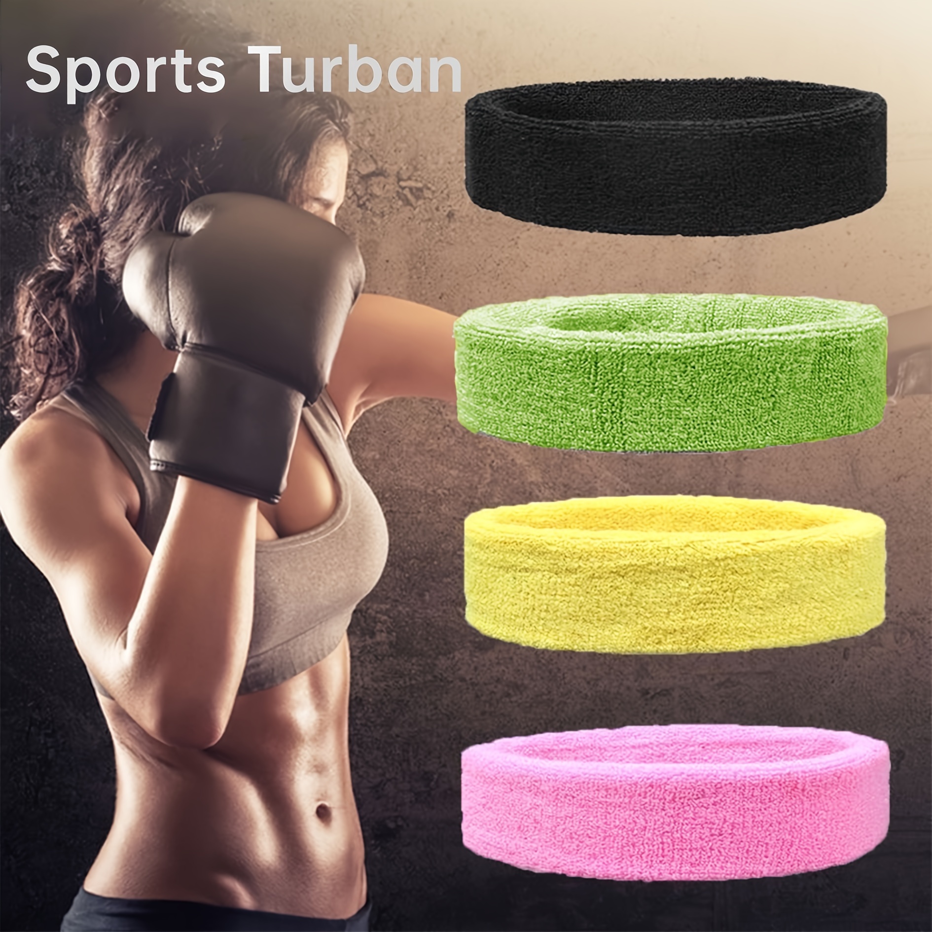 1 PC Breathable Sports Fitness Sweat Belt Mens Elastic Headband Wide  Sweatband Stretch Sweat Women Sport