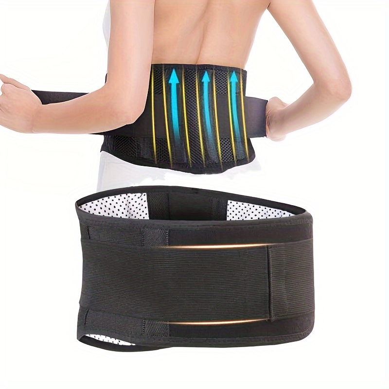 FREETOO Back Braces for Lower Back Pain Relief with 6 Stays, Breathable Back  Support Belt for Men/Women for work , Anti-skid lumbar support belt with  16-hole Mesh for sciatica(M) in Dubai 
