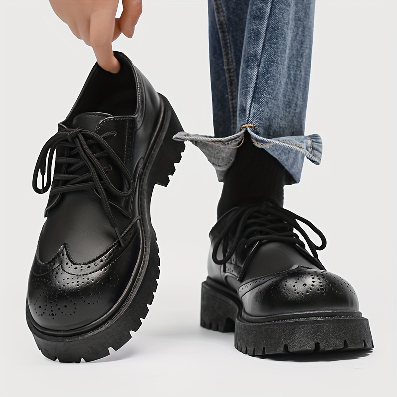 Zapatos Negros Hombre - Temu Chile