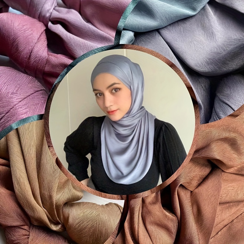 Xirhoot Hijab for Women Hijab Scarf for Women Satin Hijab Texture Satin  Crepe Hijab
