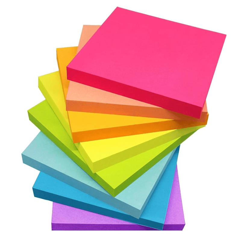 Lined Sticky Notes, 4 x 6, 6 Pack, 300 Sheets (50/Pad), Self Stick Notes with Lines, 4 Assorted Pastel Colors, by Better Office Products, Post Memos