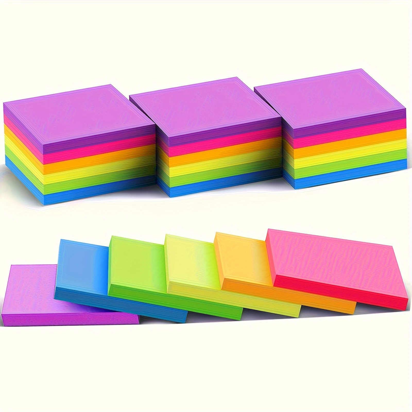 8 Pack Sticky Notes 3x3 Inches Bright Colors Self Stick Pads For Home 82  Sheets