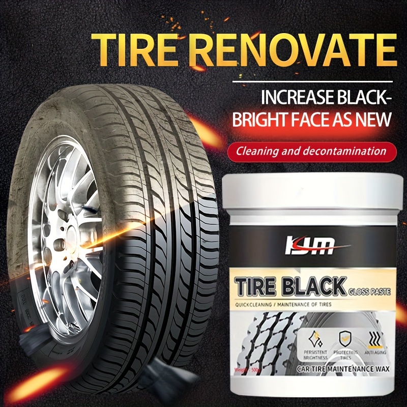 Car Tire Maintenance Black Brightening Agent Set Black, Bright, Waterproof,  Coating Sponge! - Temu