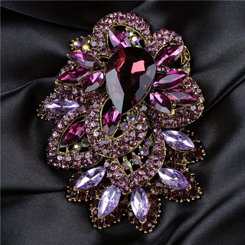 Women's Elegant Exquisite Brooch Pin Girls Female Party Wedding Luxury Flower Garment Ornament Gifts,Temu