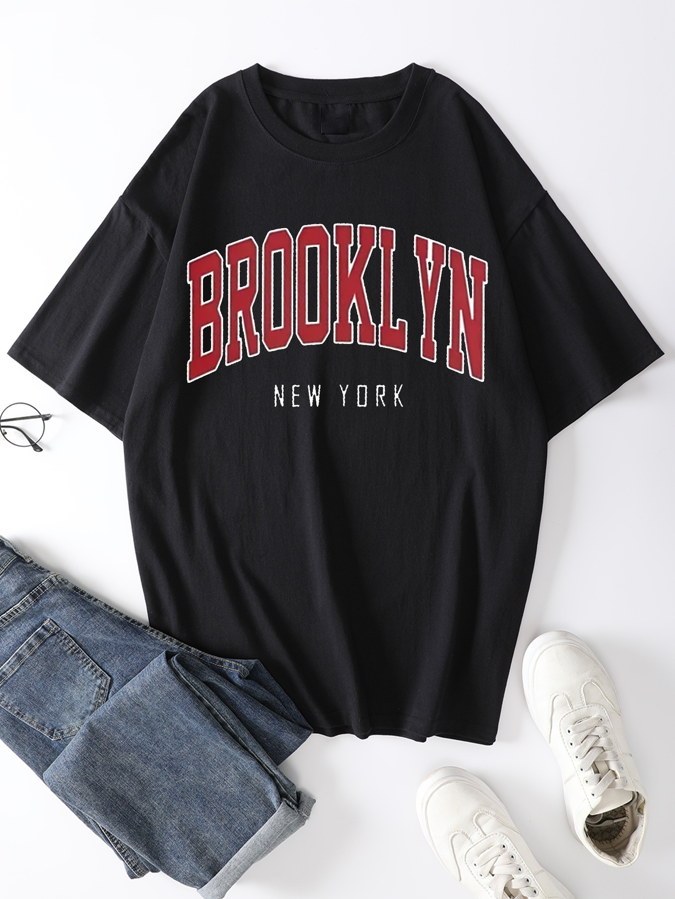 Camiseta Estampado 'brooklyn New York' Camisetas Hombre - Temu Mexico