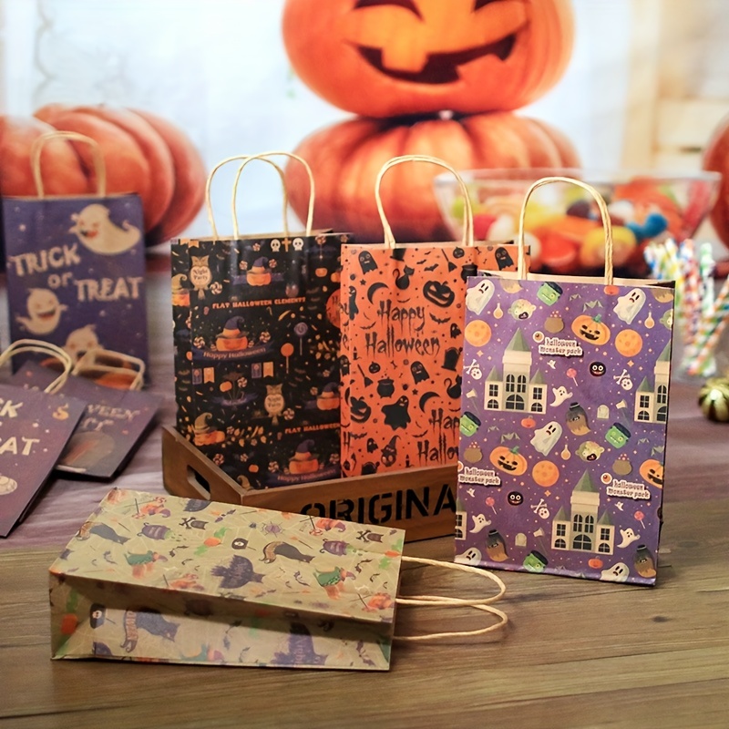 40PCS Halloween Plastic Goodie Bags Treat Bags Cartoon Spider Pumpkin Witch  Candy Bag Trick-or-Treat Bags Halloween Party Favors - AliExpress