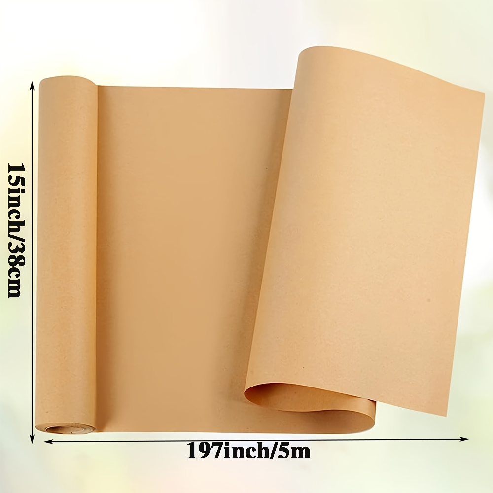 30m Kraft Wrapping Paper Roll Smooth Brown Recycled Paper For Kids