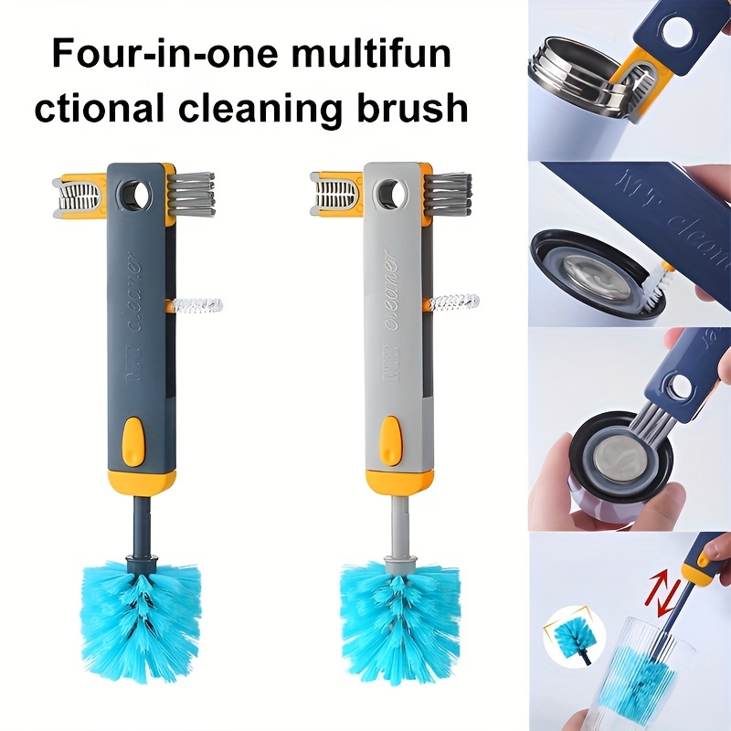 New U-shaped Cup Rim Cleaning Brush Multifunctional Mini Groove Gap Cleaner  Brush Rotatable Bottle Cup Details Clean Tool 3-in-1 - AliExpress