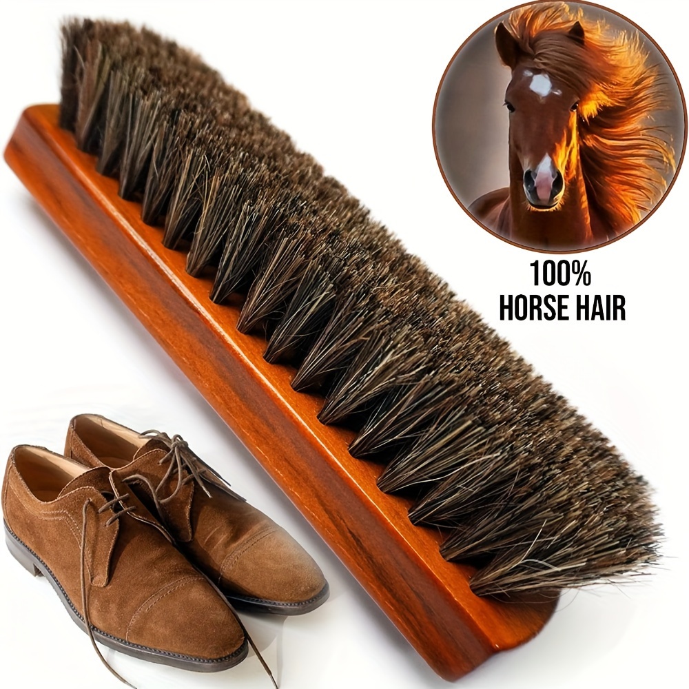 Horse Hair Brush Leather Shoes Oil Set Leather Shoes Brush - Temu