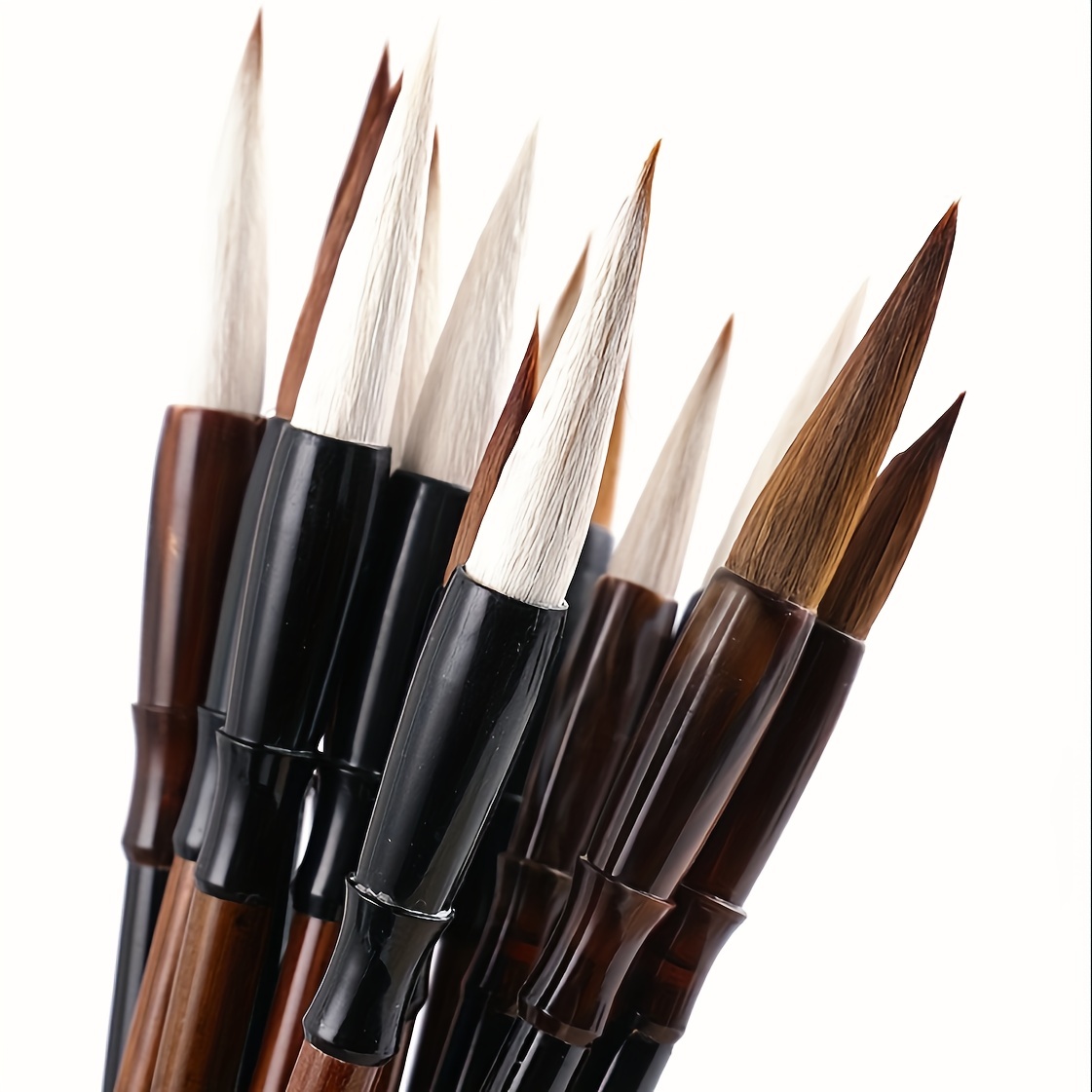 Kolinsky Travel Watercolor Brushes, Fuumuui 3pcs Elegant Kolinsky Sable Watercol