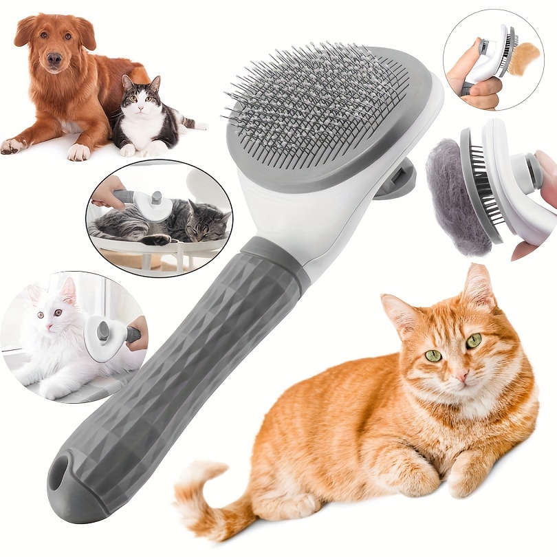 Cepillo de vapor para gatos, cepillo de vapor para gatos 3 en 1, cepillo  para gatos para mudar de pelo, cepillo de aseo para gatos, para perros de  pelo largo o corto (